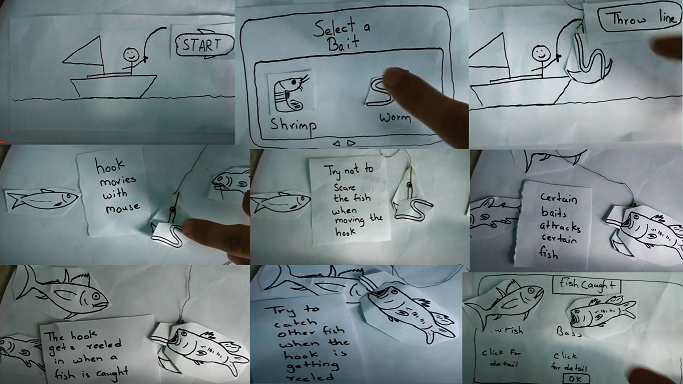 Fishing Game Paper Prototyping