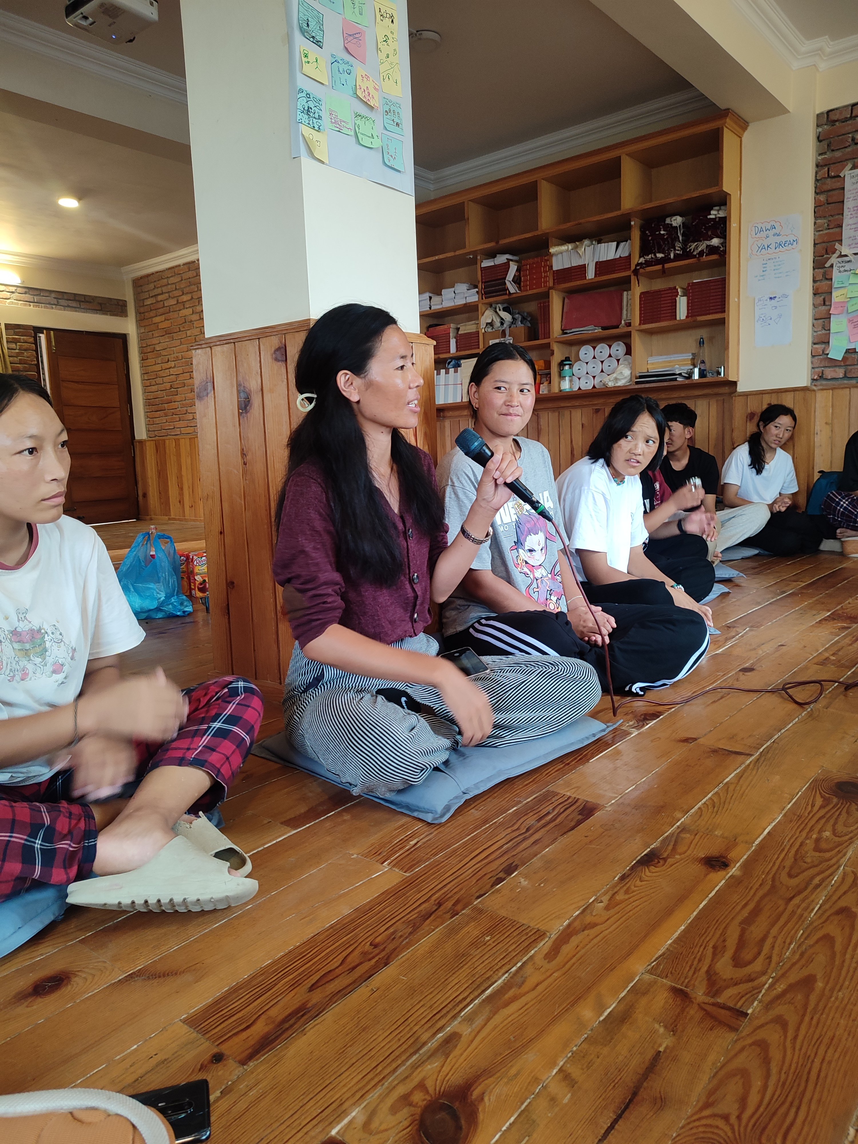 sharing session during story building workshop